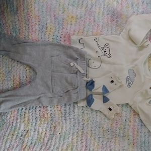 Carter's 6 mo Koala Blue Stripe Set